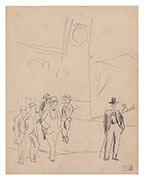 En ville by Jules Pascin 1916